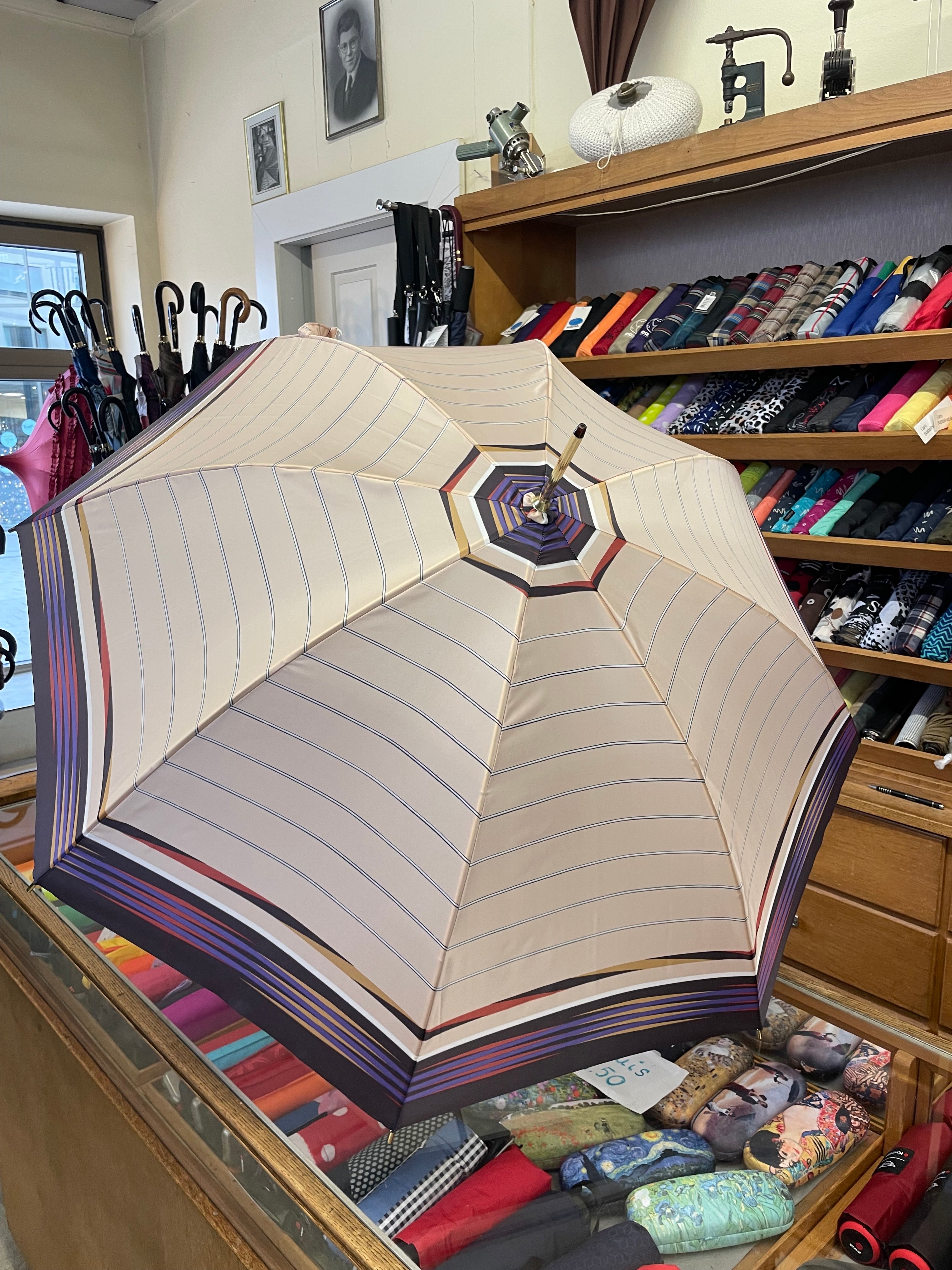 Handmade Damen Langschirm beige-braun