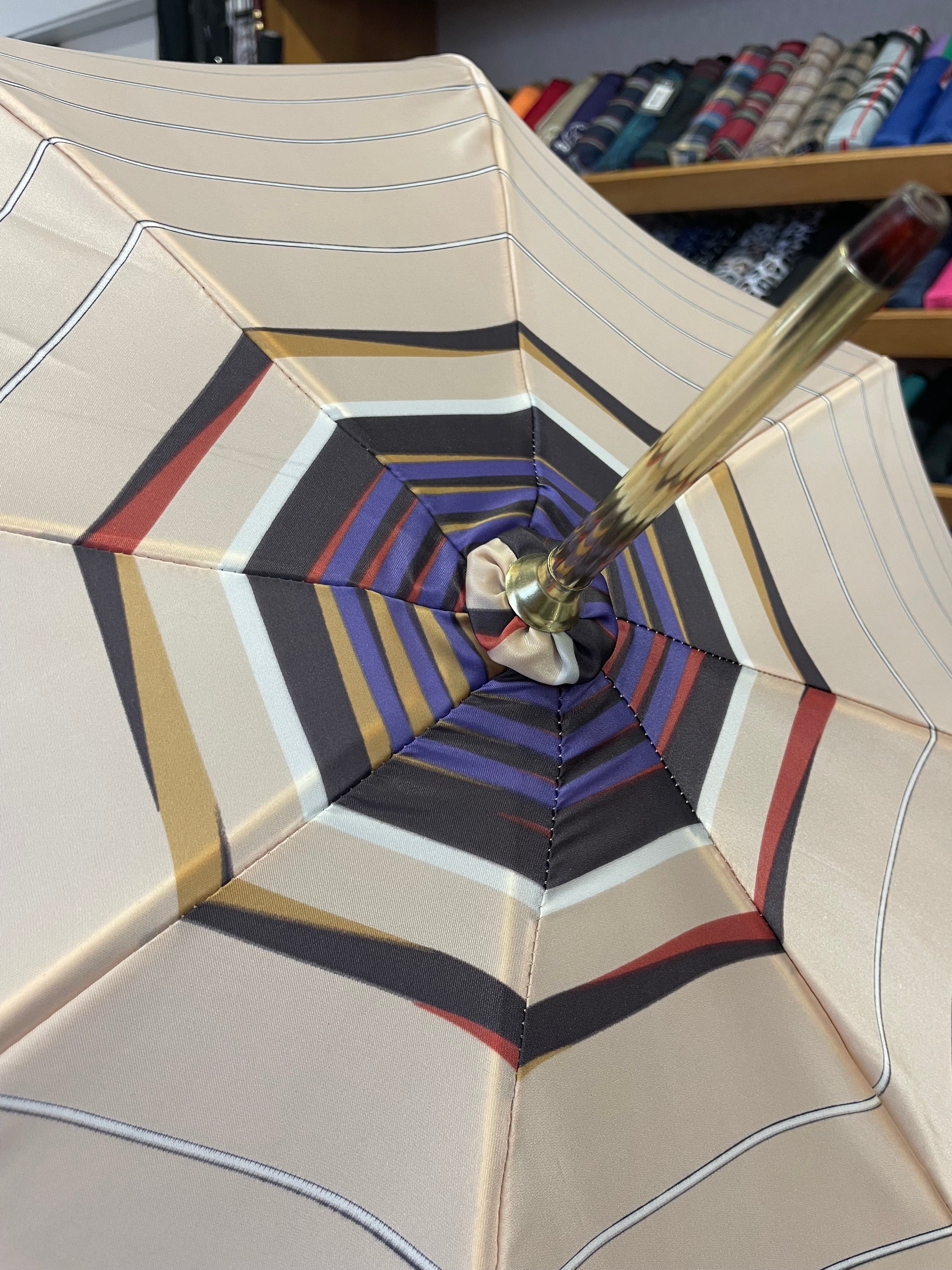 Handmade Damen Langschirm beige-braun