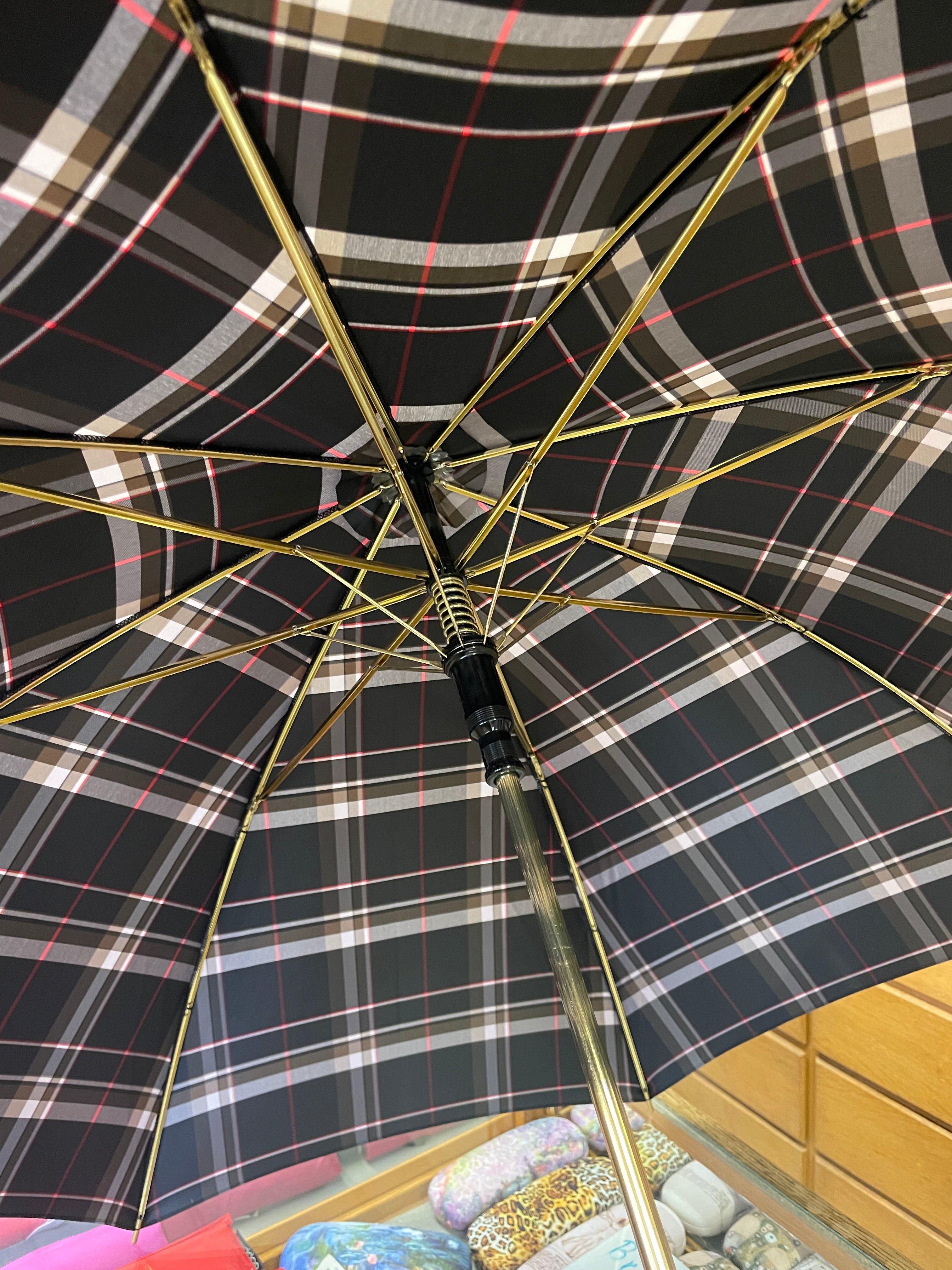 Doppler Damen Langschirm klassisches Karo