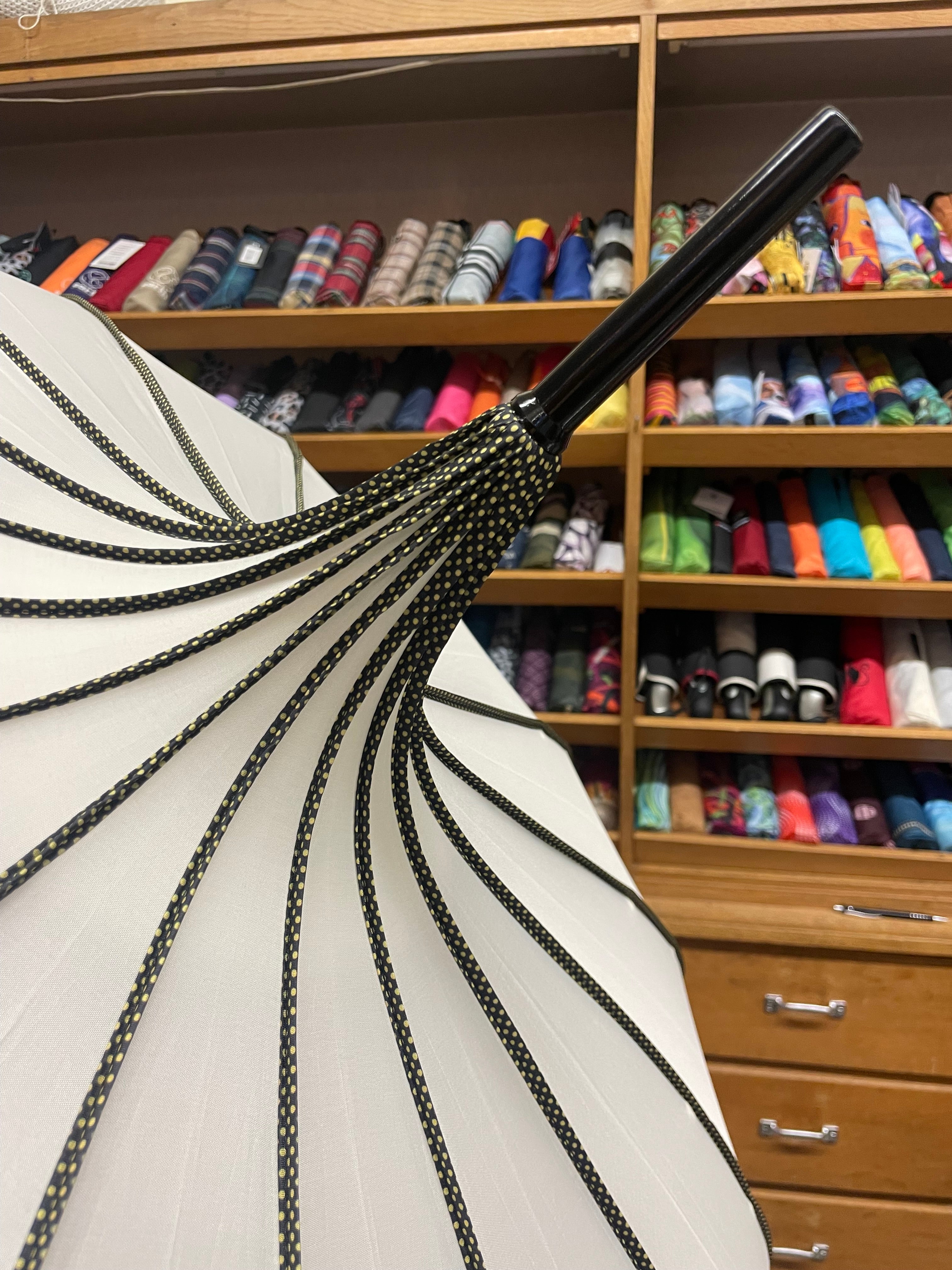 Damen Pagodenschirm weiß