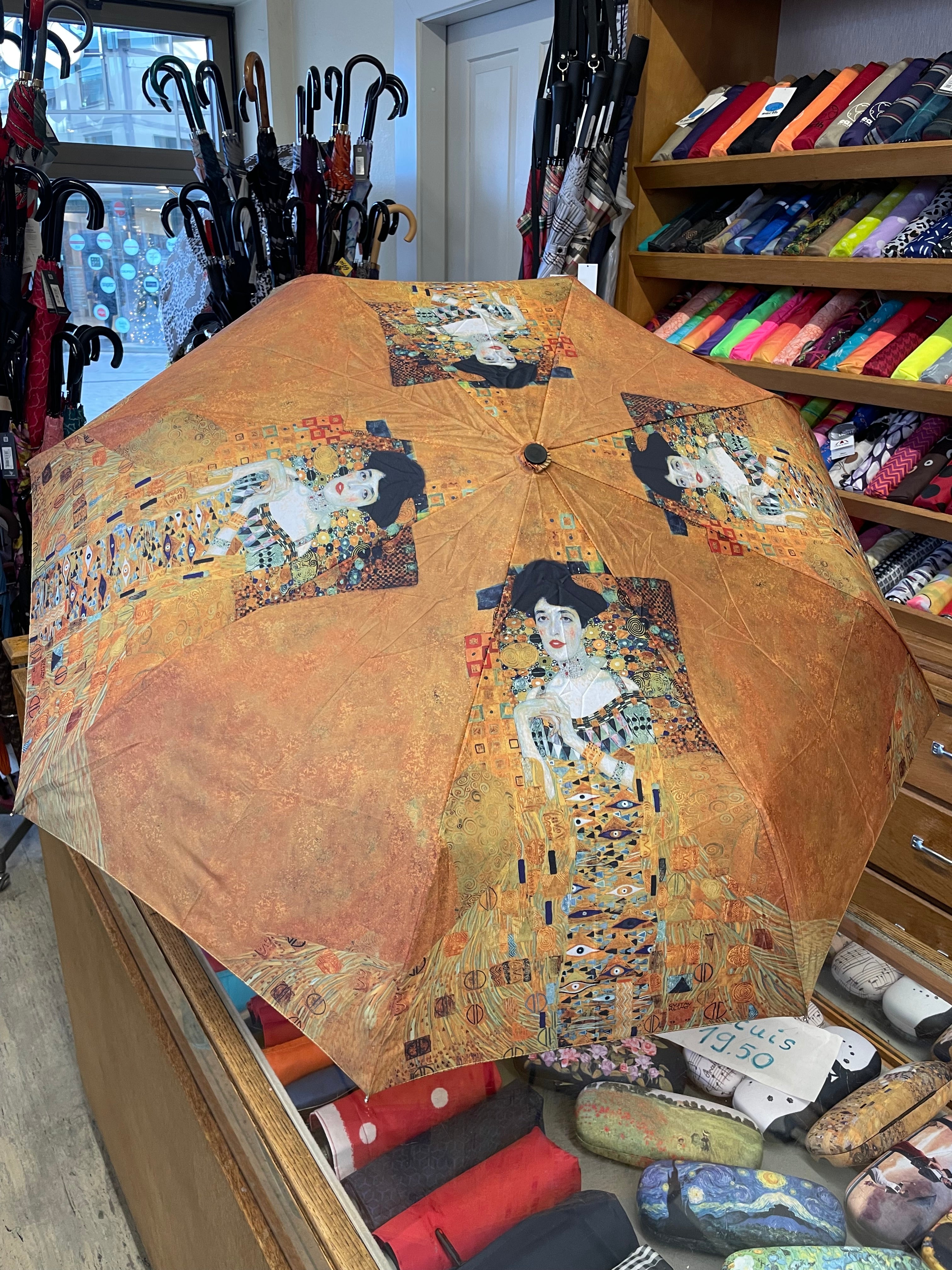 Damen Taschenschirm Motiv Gustav Klimt Adele