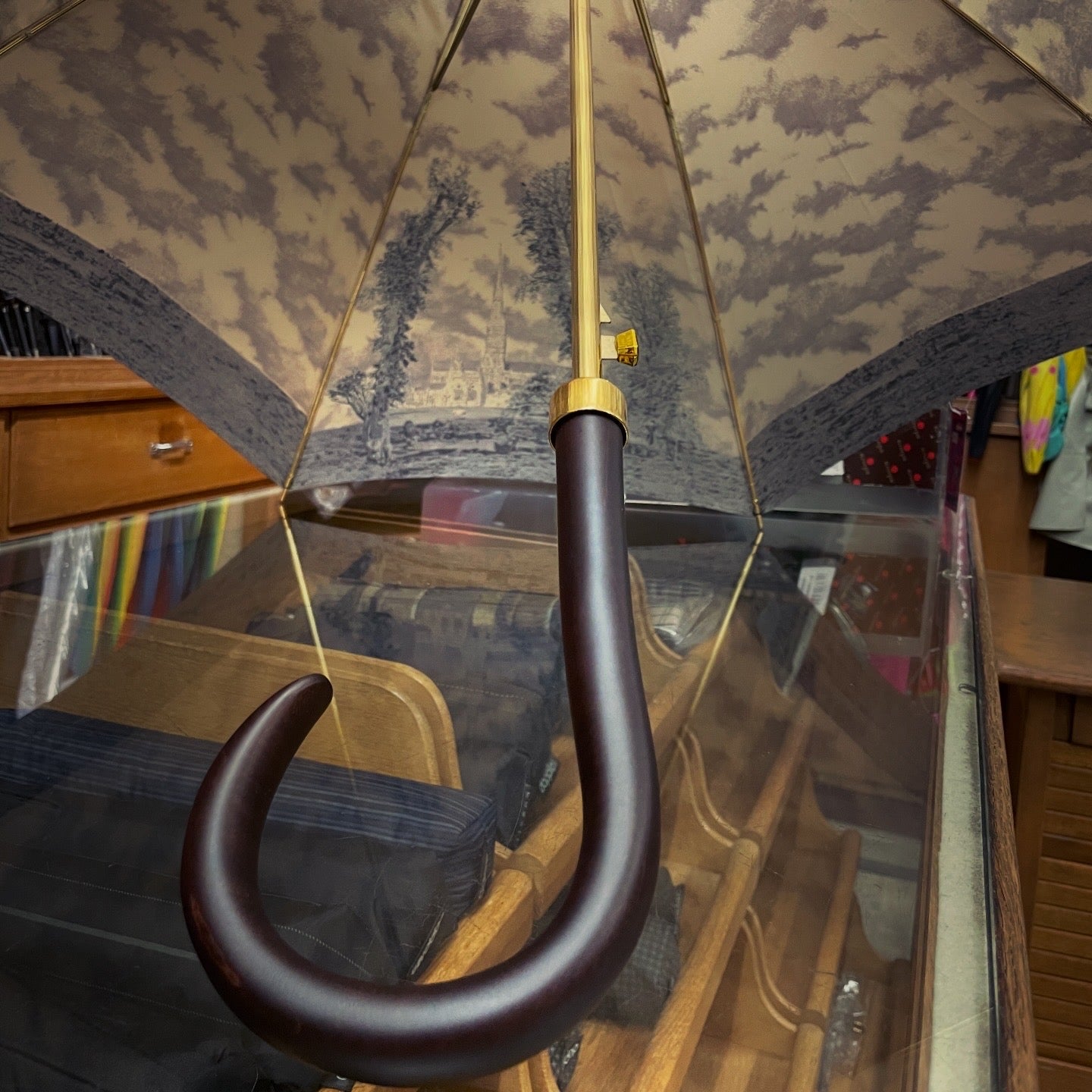 Handmade Damen Langschirm Landschaftsmotiv